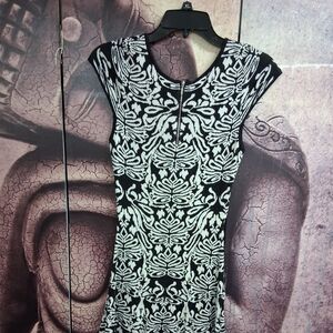 Elle Black and White Floral Mini Dress